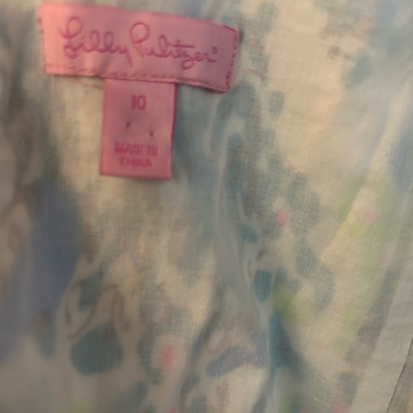Lilly Pulitzer Ember Shift Dress Sea Oats Escapade size 10, cotton, lined - Picture 4 of 6